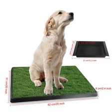 Dog/Cat Potty Training Artificial Grass Pad Small Medium Dogs Indoor Outdoor Use