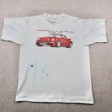 Vintage 90s 1991 Porsche on the Pointe T-Shirt Mens XL Blue Single Stitch USA