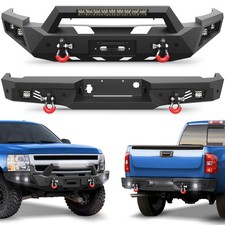 Front Or Rear Bumper For 2007-2013 Chevy Silverado 1500 Winch Led Lights Drings