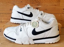 Nike Air Cross Trainer Low Leather Trainers UK10/US11/E45 CQ9182-106 White/Black