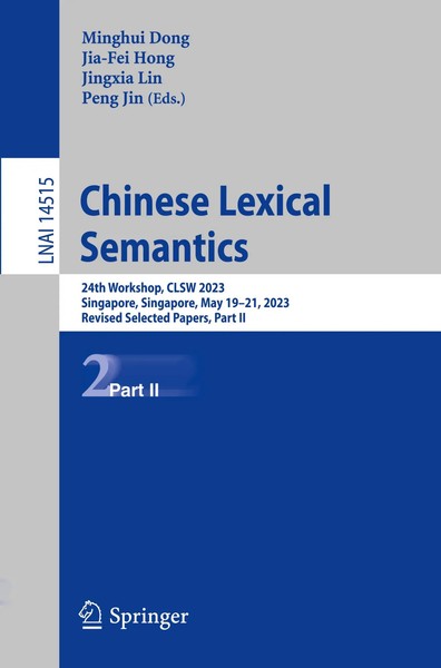 Minghui Dong (U. A.) | Chinese Lexical Semantics | Taschenbuch | Englisch (2024)-image