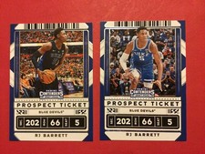 2020 Panini Contenders Draft Picks RJ BARRETT 2-card lot #12 Base & variation