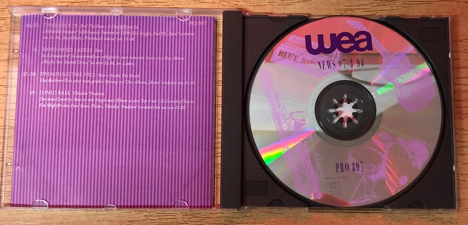 WEA News 7 + 8 / 94 (1994) - Promo CD - Zustand sehr gut - Bild 3 von 3