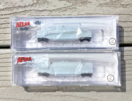 2 ATLAS N Scale 1/160 42' Coil Steel Cars Undecorated w/ Metal Wheels # 50000837 - Picture 17 of 22