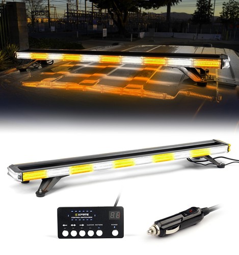 42" 330 LED Rooftop Emergency Strobe Light Bar Traffic Advisor Warning w/Bracket - Picture 3 of 33