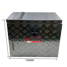 75×50×60cm Aluminum ATV Trailer Truck Pickup Underbed Tongue Tool Box Storage