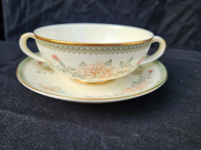 Minton JASMINE. Suppentasse Und Untertasse.