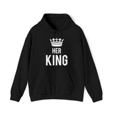 Her King Graphic Hoodie, Sizes S-5XL