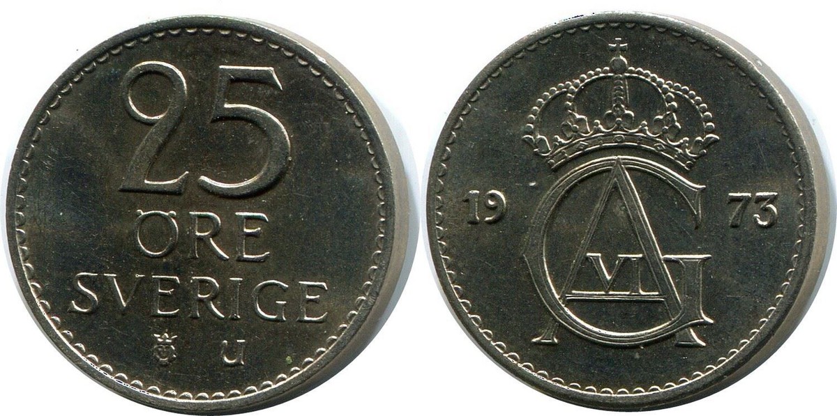 25 ORE 1973 SWEDEN Coin #AZ370U | eBay