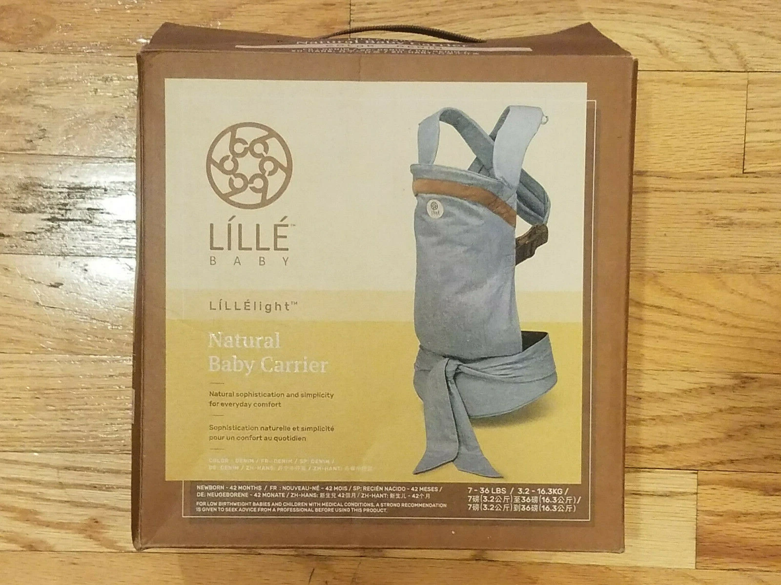 LilleBaby Lillelight Lille Natural Baby Carrier * Denim * NEW OPEN Box