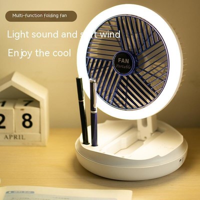 Cordless Folding Fan Telescopic Cooling Wireless Portable Fan USB