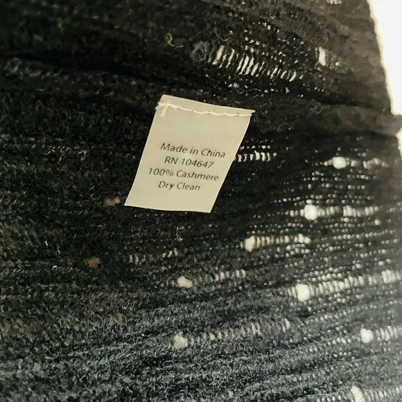Cárdigan abierto de punto negro 100 % cachemir Kinross Cashmere XS Foto 4 de 4