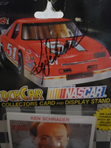 Racing Champions Ken Schrader NASCAR 1991 Stock Car 1:64 W Collector Card Signed - Picture 2 of 3