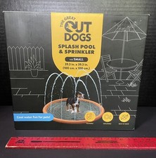 39” Inflatable Kids Pets Dogs Water Sprinkler Splash Pad Wading Pool Non-Slip