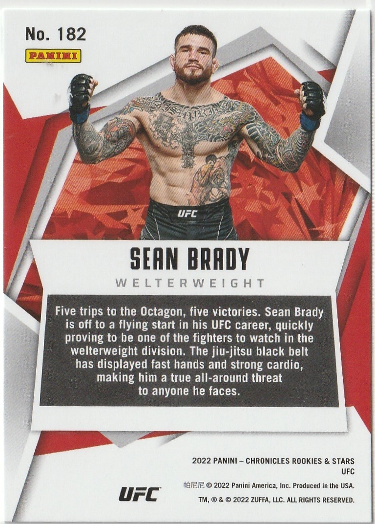 ufc sean brady 激レアカード Sean Brady 2022 Optic UFC #118