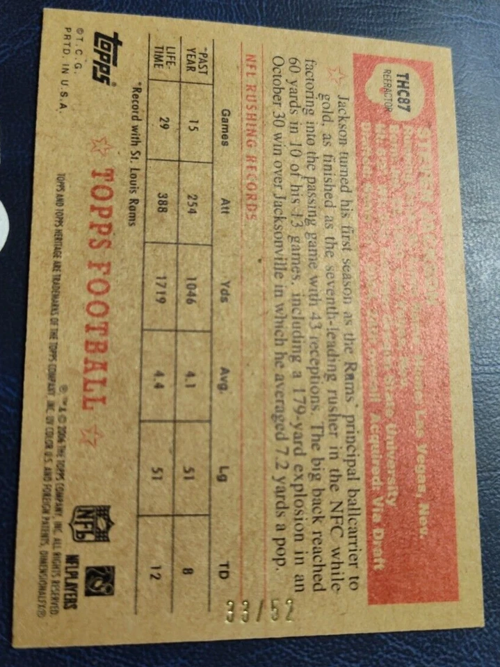 2006 Topps heritage Steven Jackson black border refractor, numbered - Image 2 of 2