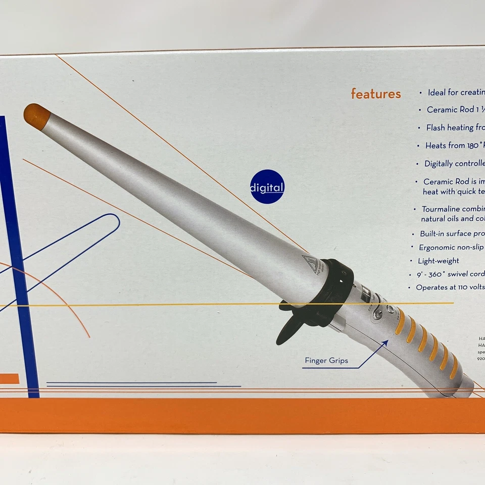 HAI Elite Rod Curling Iron Digital Ceramic Ionic 4-1/2 Inch Brand New - Image 3 of 4