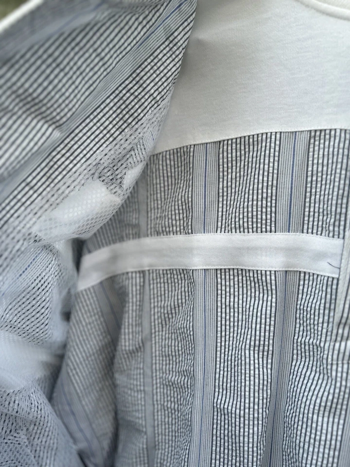 Conjunto de 3 piezas chaqueta pantalones Christian Dior Monsieur de colección años 80 traje Seersucker XL Foto 3 de 4