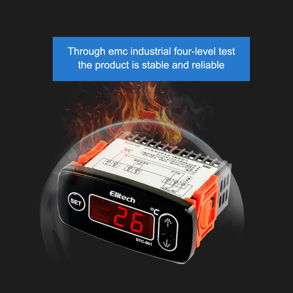 STC-001 Cooling Defrost Alarm Output Sensor Temperature Controller - Image 3 of 4