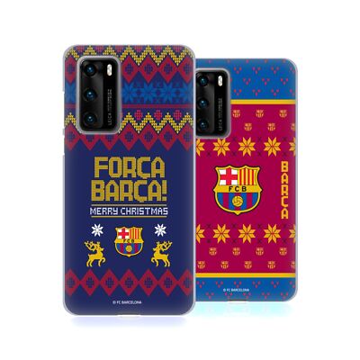 OFFICIAL FC BARCELONA CHRISTMAS JUMPER SOFT GEL CASE FOR HUAWEI PHONES 4