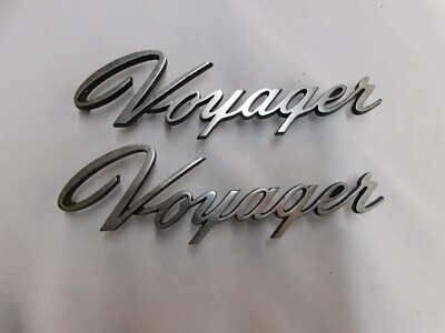 NOS OEM Ford 1966 Comet Voyager Station Wagon Quarter Scripts Emblems Ornaments