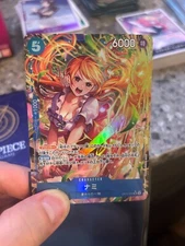 Nami SR OP11-054 PAR A Fist of Divine Speed One Piece Card Japanese NM #011