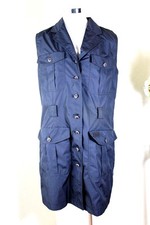 Vintage VERSACE Sport Polyester Blue Dress Multi Pocket 42 5 6 7