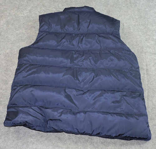 Orvis Mens Large Essex Down Filled Puffer Nylon Vest Navy Blue - Picture 2 of 15