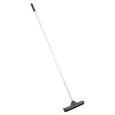 Silicone Hair Broom with Built-in Window Washer Squeegee and 55" Metal Handle