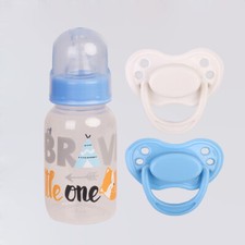 Boy/Girl Doll Magnetic Pacifier Fake Milk Bottle For Reborn Baby Dolls Accessory