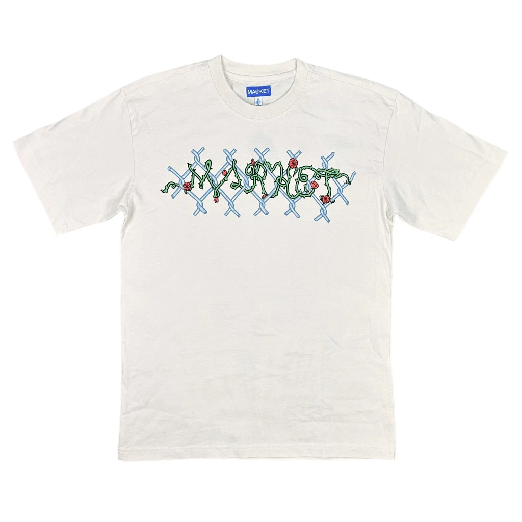 Market Rose Parade T-Shirt Size Medium Double Sided Streetwear Casual Thorns