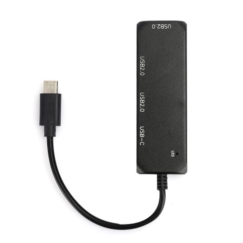 USB 2.0 4-Port Type-C Double-Sided USB Hub Splitter Adapter For Laptop Compu Fit