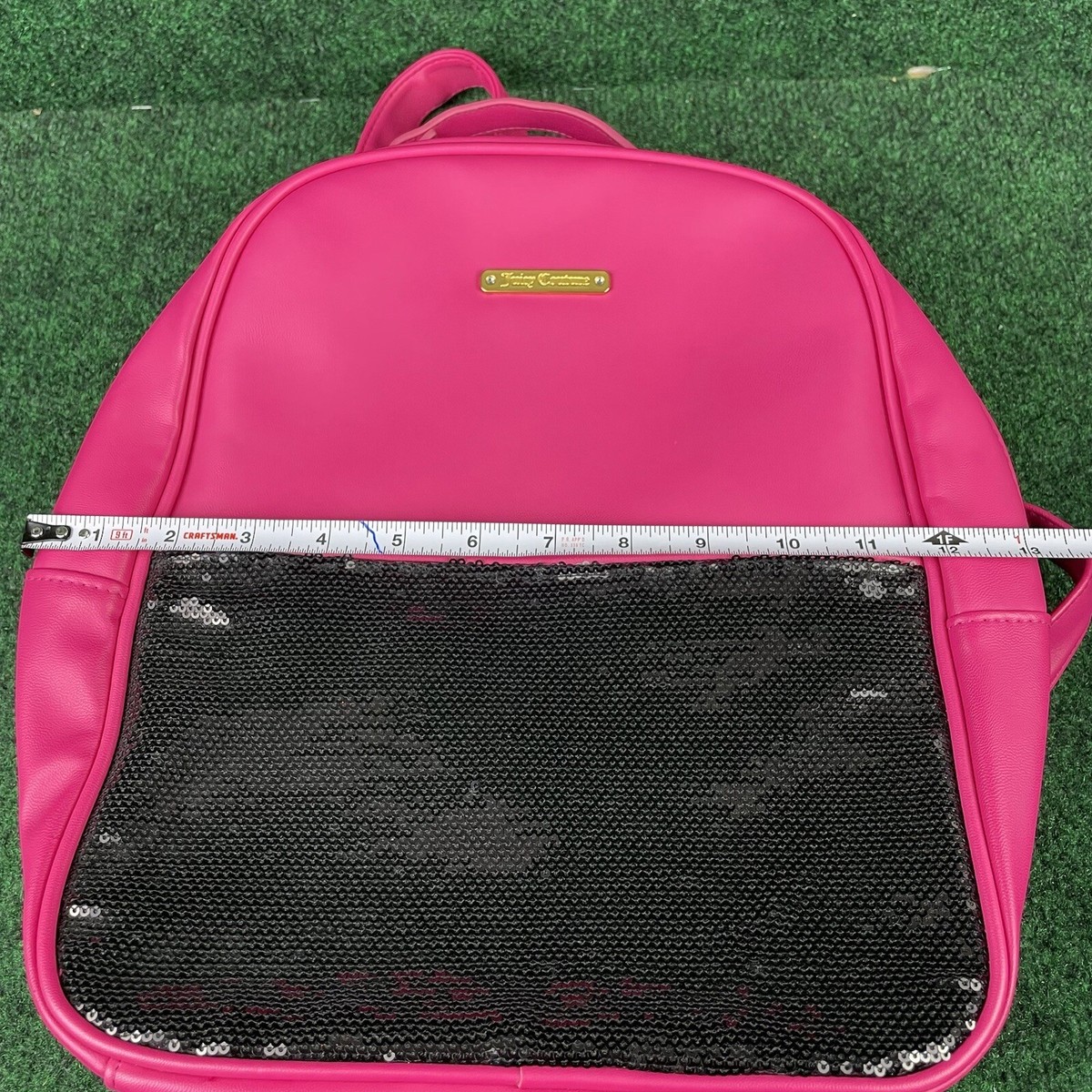 Juicy Couture Fuchsia Pink & Black Sequins Nylon Faux  display picture 2