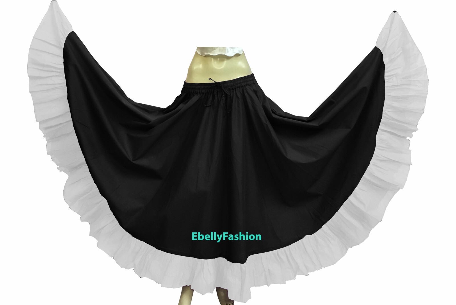 Falda flamenca de diseñador gitano de algodón 12 yardas danza del vientre tribal boho