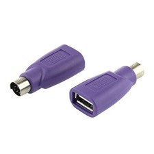 2 Pack USB Female to PS/2 Male Converter Changer Adapter for Mouse Keyboard