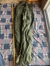 New Vintage US Military Intermediate Cold Weather Sleeping Bag w Hood Mummy
