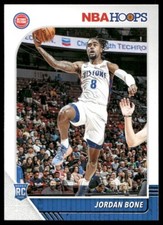 2019-20 Panini NBA Hoops Rookie #240 - Jordan Bone - Pistons RC!
