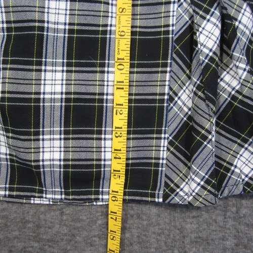 Lands End School Uniform Skirt Girls 16 Plaid Side Pleated A Line Adjustable 90s - Picture 5 of 12