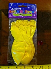 Balloons Yellow Luxury Satin Party x8 Helium Balloons 11" Simon Elvin