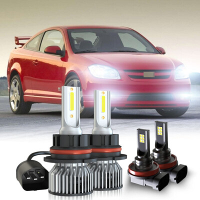 For Chevy Cobalt 2005 2006-2010 LED Headlight High + Low Beam Fog Light Bulbs