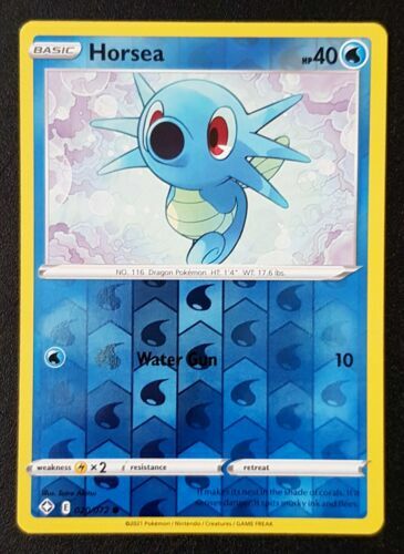 Pokemon - Horsea 020/072 - Reverse Holo - Shining Fates - NM/M - New