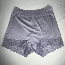 Pretty Lavender Rhonda Shear Lace Trim Plus Size Control Panties. Size 2X
