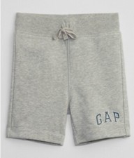 Baby Gap Unisex Logo Pull-On Shorts 18-24 Months Light Heather Gray FreeShipping