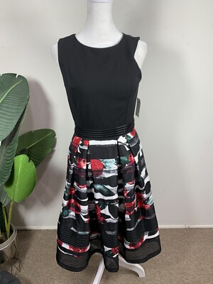 Luxe By Carmen Marc Valvo Womens Sleeveless Printed Dress, Size 2 | eBay