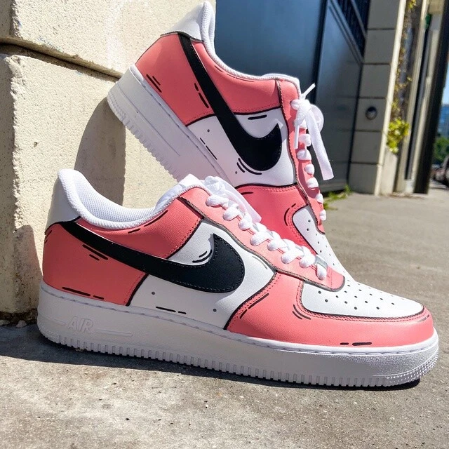 Nike Air Force 1 with custom pink art