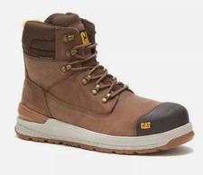Caterpillar Mens IMPACT HIKER Waterproof Comp Toe Work Boot, Mushroom, Size 13