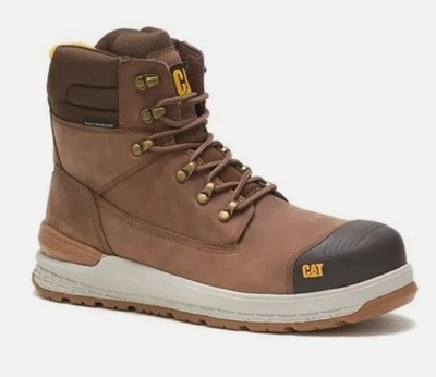 Caterpillar Mens IMPACT HIKER Waterproof Comp Toe Work Boot, Mushroom, Size 13