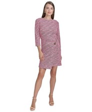 Halston Women's Tweed Shift Dress 5510 Size 14
