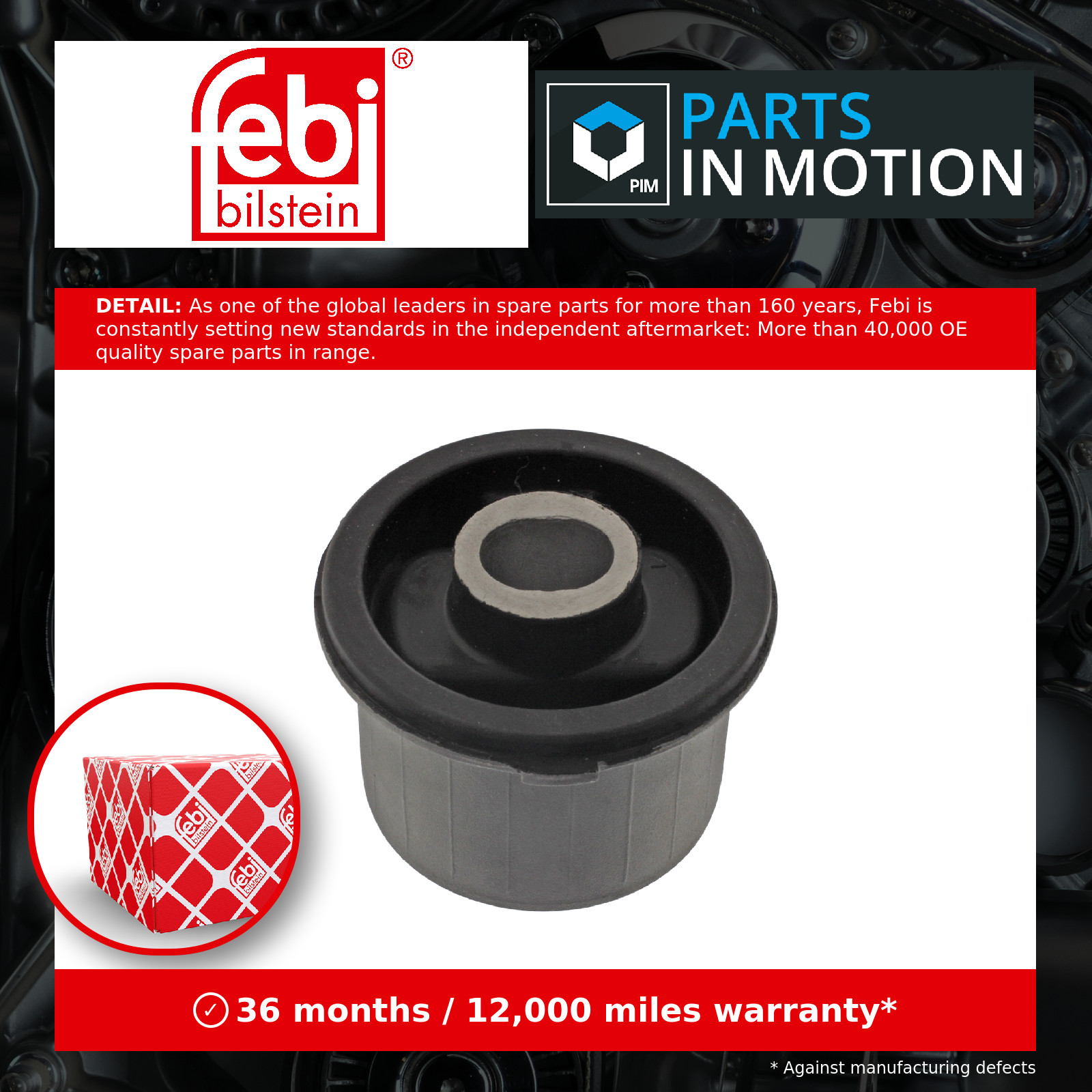 Suspension beam bush Front Rubber-Metal Mount 38782 FEBI BILSTEIN for AUDI A6 C6 - Image 5