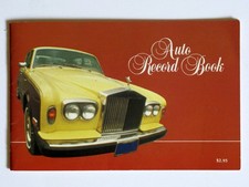 👀 Vintage Rolls Royce Cover Photo Auto Record Book, 🚗⛽🔧💲✅❓🔄➕♻👁‍🗨